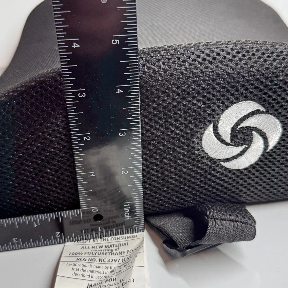 Samsonite Ergonomic Lumbar Support‎ Pillow Black Mesh Memory Foam with Strap